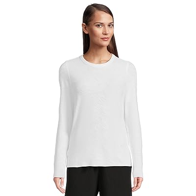 Lilla P Long Sleeve Bias Crew Neck Women