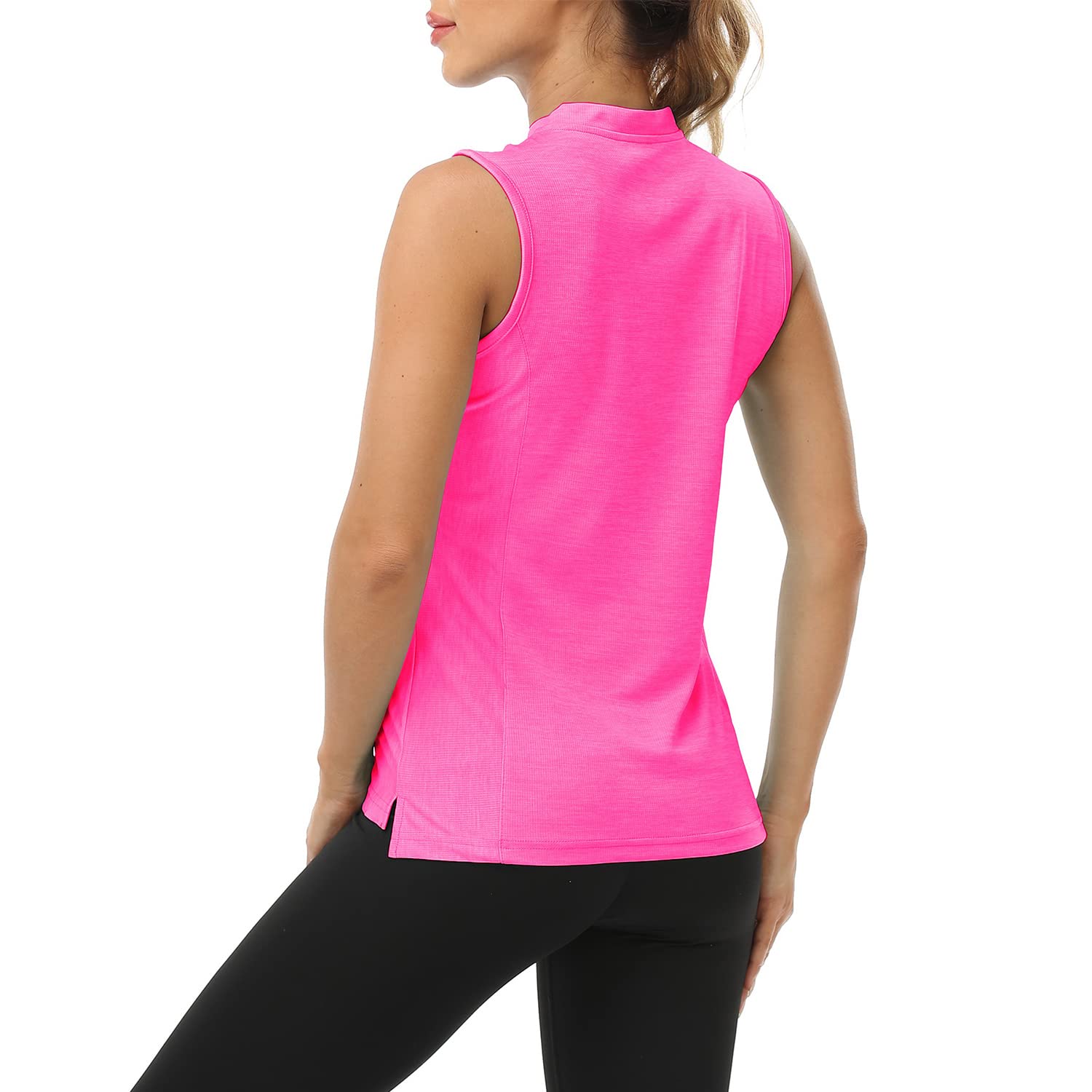 MoFiz Top Femme sans Manches Débardeur Sport T Shirt Respirant avec Fermeture éclair