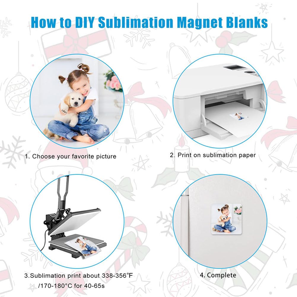 Blanko Kühlschrankmagnete, DIY Dekorative Magnete für Werbung, Büro, Küche, Wohnkultur, 1000 Stück, quadratisch, 50 x 50 mm