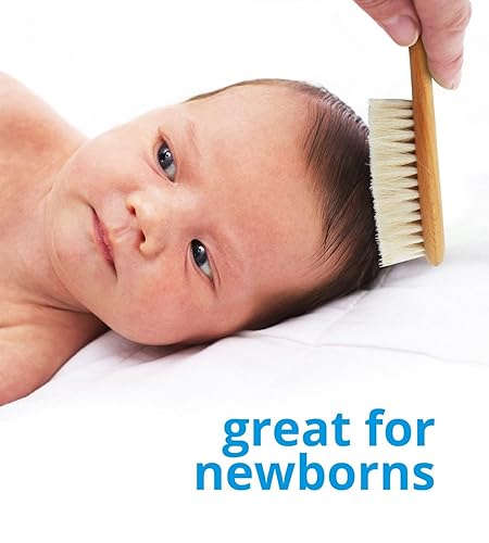 Miniatura 8 de Stone & Clark - Juego de cepillo de pelo y peine para recién nacido, niño y niña, cepillo de madera para bebé con cerdas suaves de cabra para la