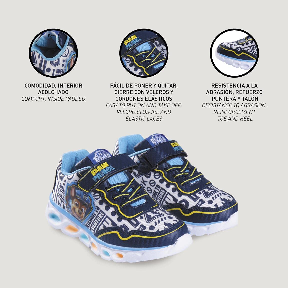 CERDÁ LIFE'S LITTLE MOMENTS, Zapatillas con Luces Niño de Paw Patrol-Licencia Oficial Nickelodeon Unisex niños