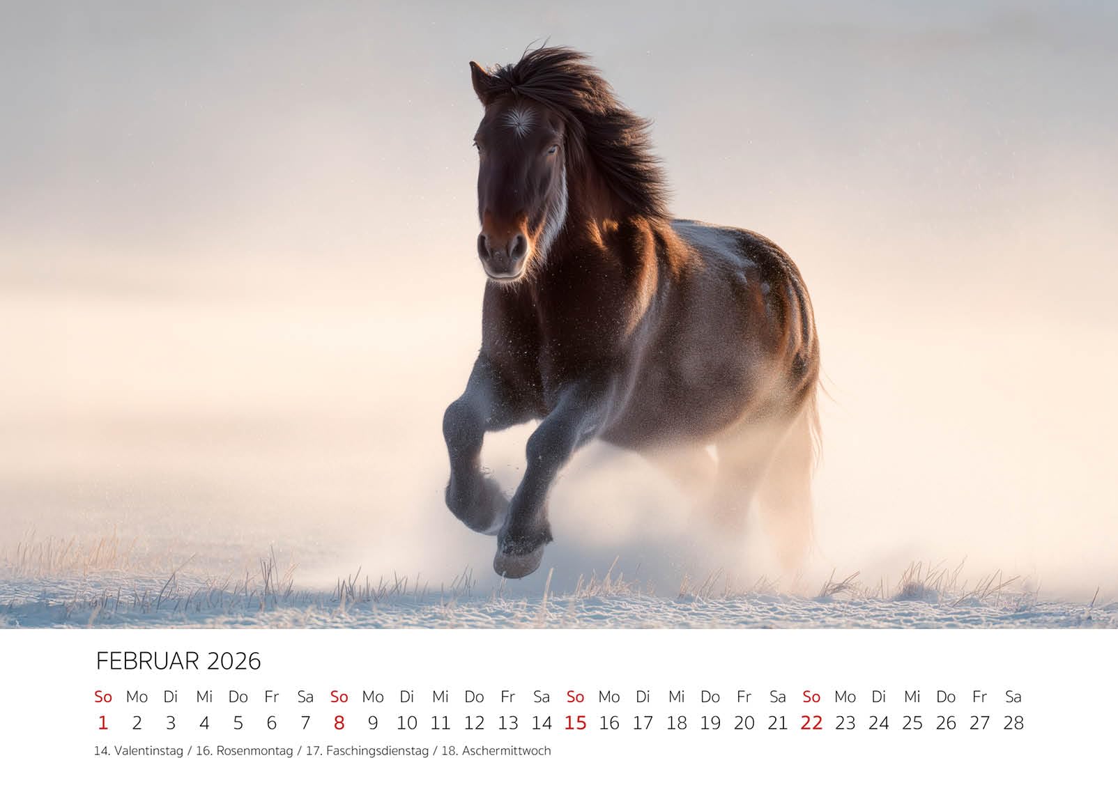 Edition Seidel Premium Kalender Wild und frei Islandpferde 2026 Format DIN A3 Wandkalender Pferdekalender Isländer Island Tiere Pony Stute Hengst Fohlen