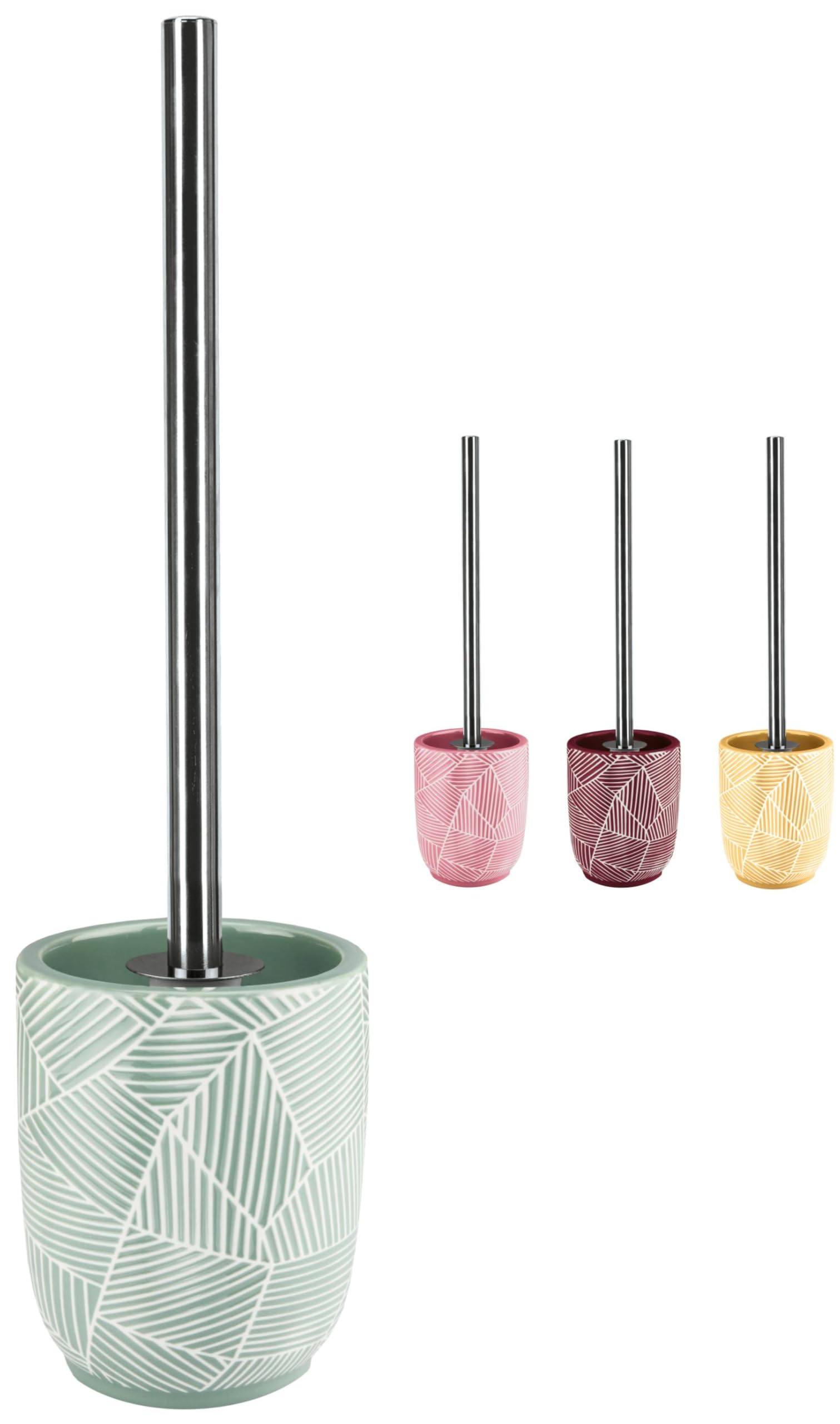 KW Pottery Ceramic Toilet Brush and Holder (Maldives Green)