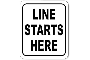 Line Starts Here Outdoor Signs