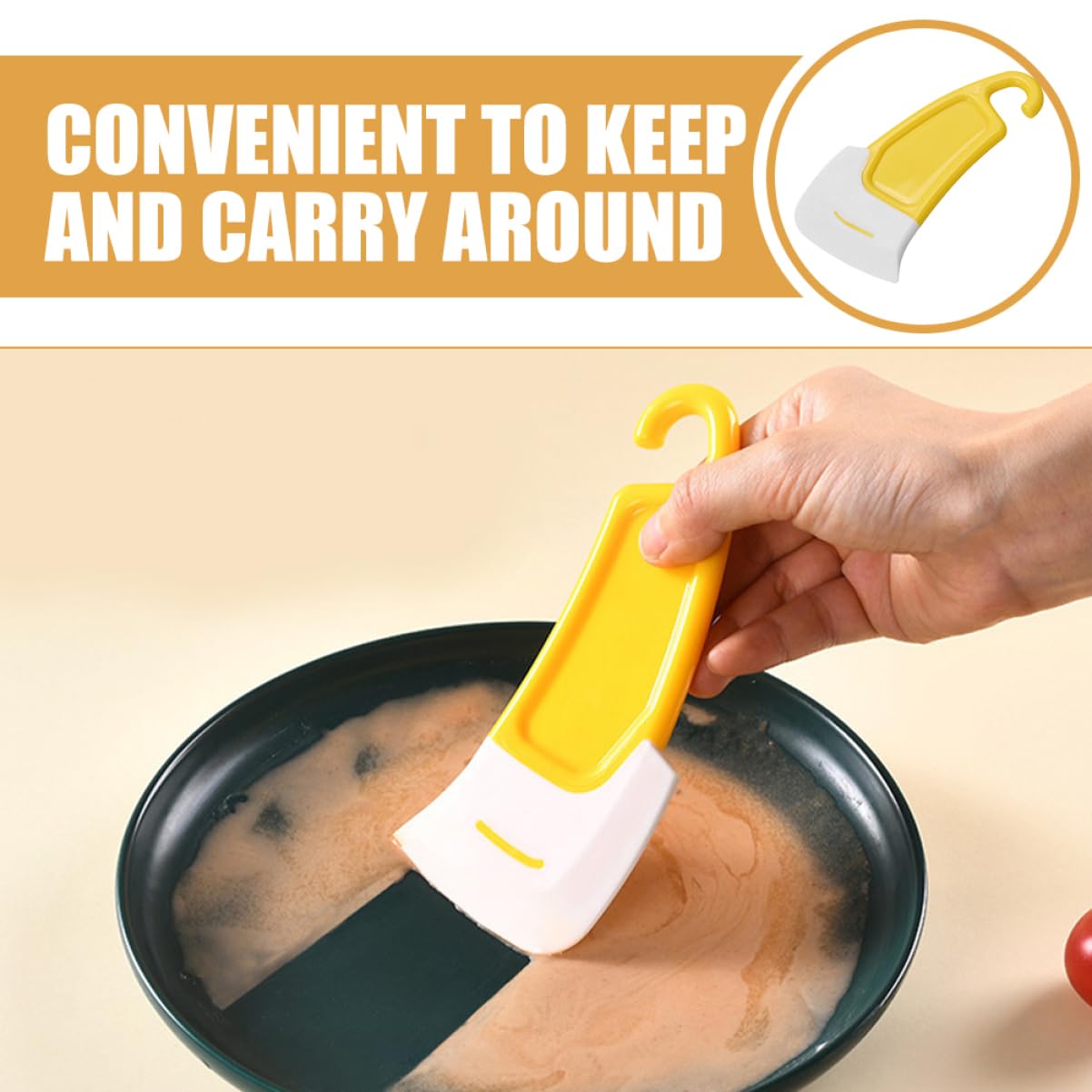 Ciieeo Flexible Silicone Pan Scrapers Dish Scraper Set Mini Silicone Spatula Small Spatula