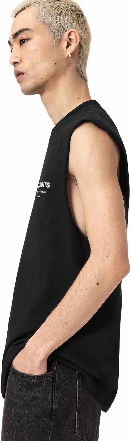 AllSaints Men's Underground Sl Crew Jet Black XXL