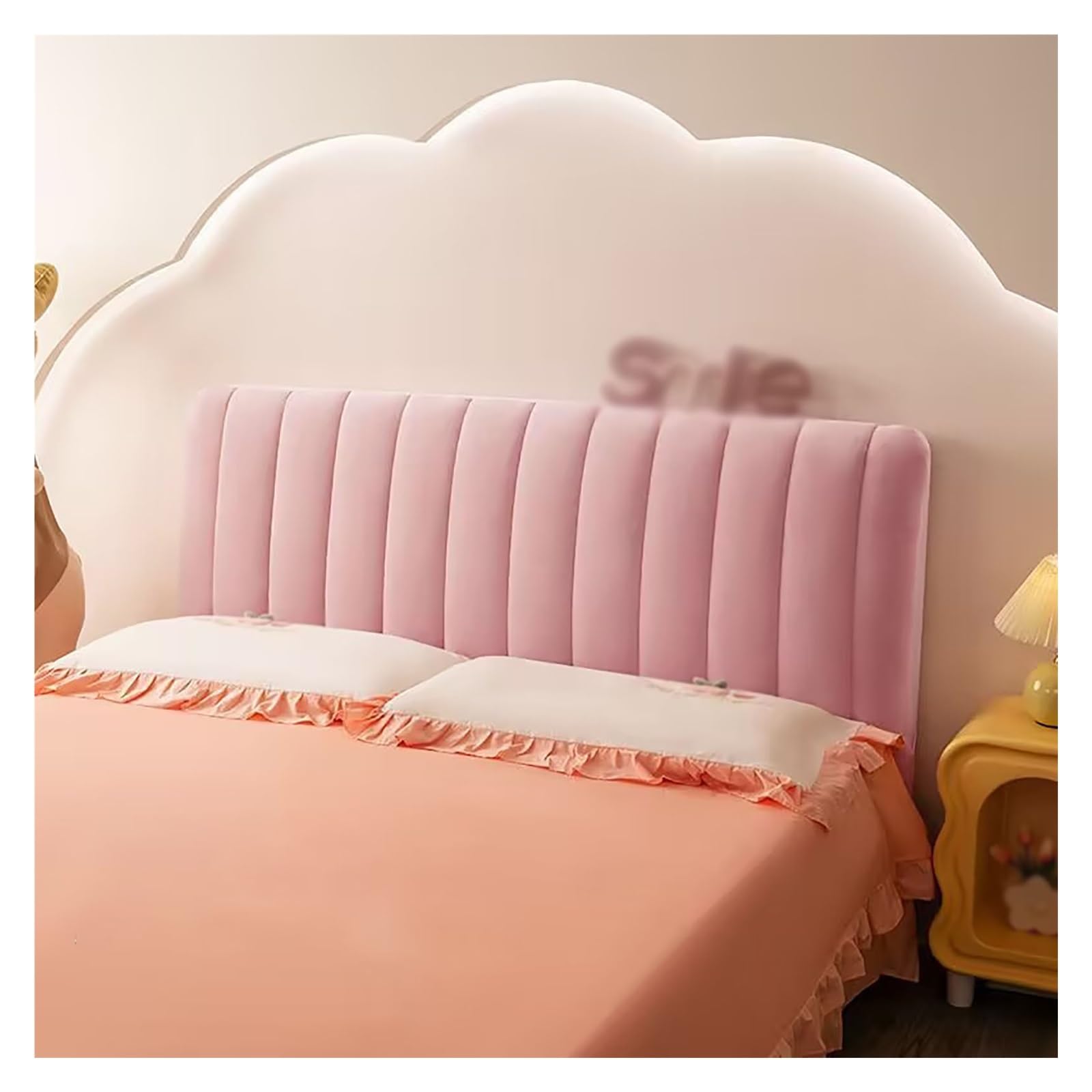 Fundas Cabeceras Gruesa Y Completamente Envuelta,Fundas Cabeceras De Cama De Terciopelo Suave Y Agradable For La Piel,Relleno De Funda De Cabecera De Cama De Algodón PP For Dormitorio(Rosa,150cm)