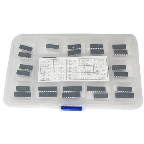 30 tipos 74HC Series Logic IC Surtido Kit de compuerta Si-Gate CMOS IC de alta velocidad en caja surtida