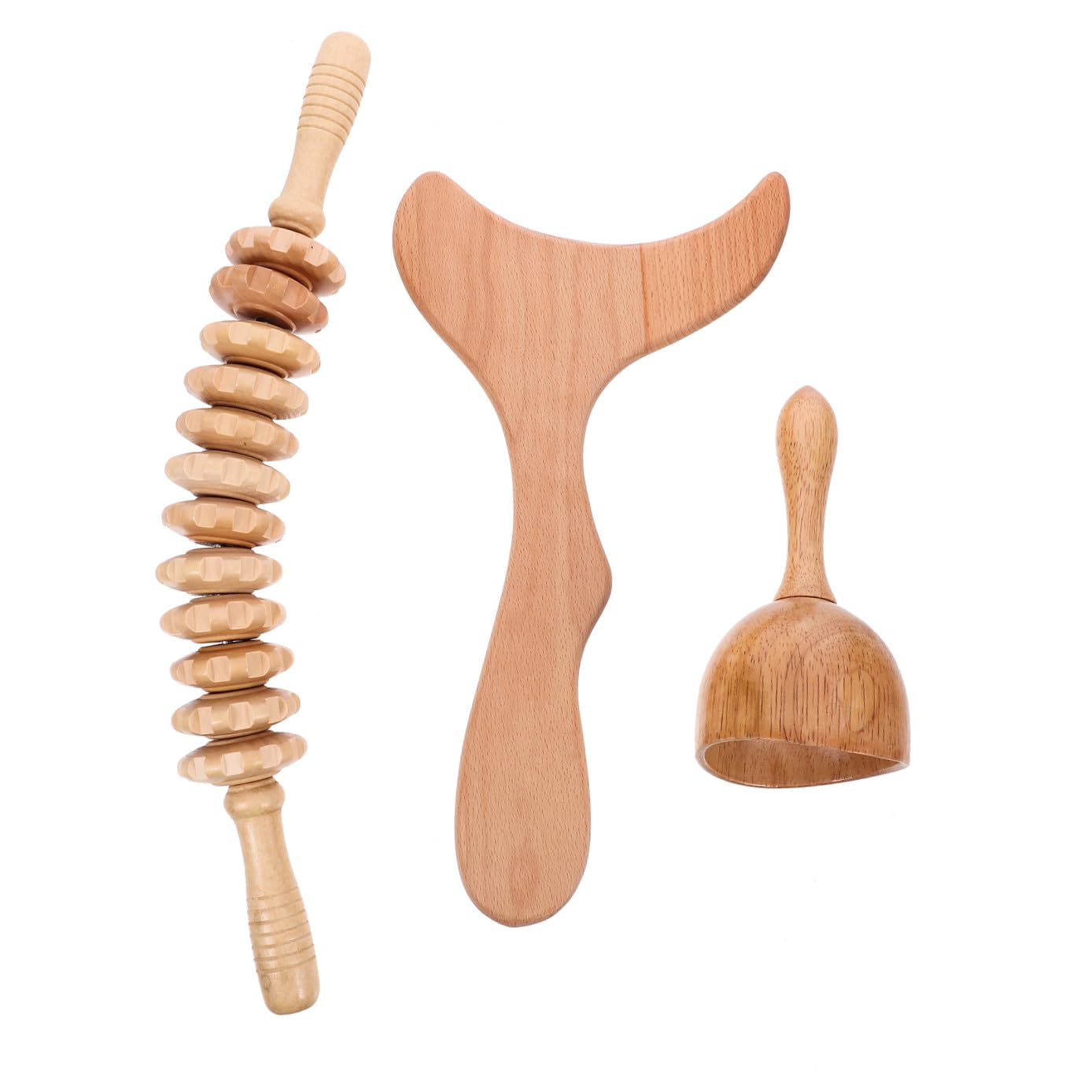 Abaodam Massaggiatori in Portatili per Schiena e Collo Strumenti Manuali per Massaggio Corpo con Superficie Liscia e Design Ergonomico per Rilassare Muscoli e Modellare Corpo Casa