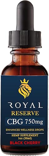 Gotas de bienestar mejorado de CBG orgánico de 750 mg - Sabor a cereza  Función cognitiva, dolor de cabeza, intestino, músculo, apoyo articular  25