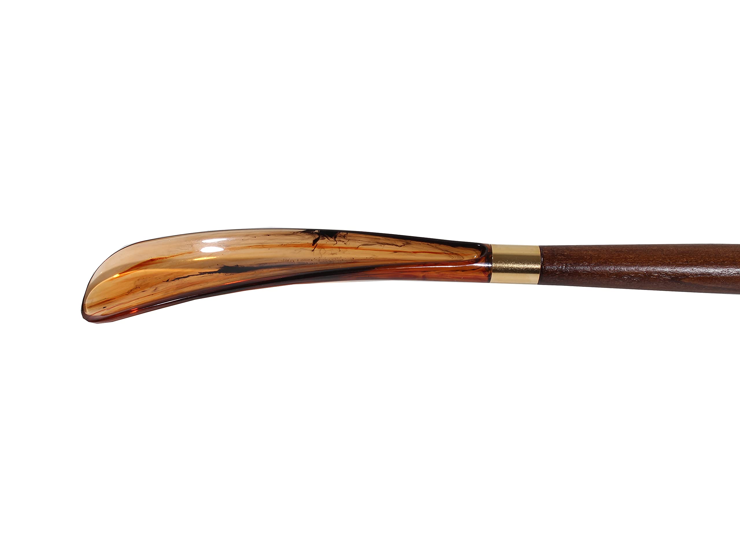 Delfa Calzascarpe gioielli 58 cm, calzascarpe con anello e gambo in legno marrone, marrone, 58
