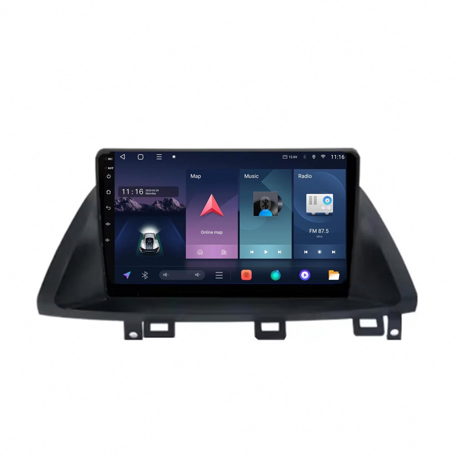 Radio coche 2 DIN con Carplay inalámbrico, Bluetooth y Mirror Link, 1G+32G 4 Núcleos 8