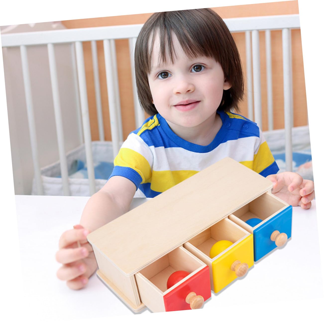 GALPADA Round-Ball Drawer 1 Pz per Ragazzo Ragazza per Didattica Precoce | Gioco Educativo 0-3 Anni, Tre Colori, Attività Genitore-figlio, Giocattolo per Bambin