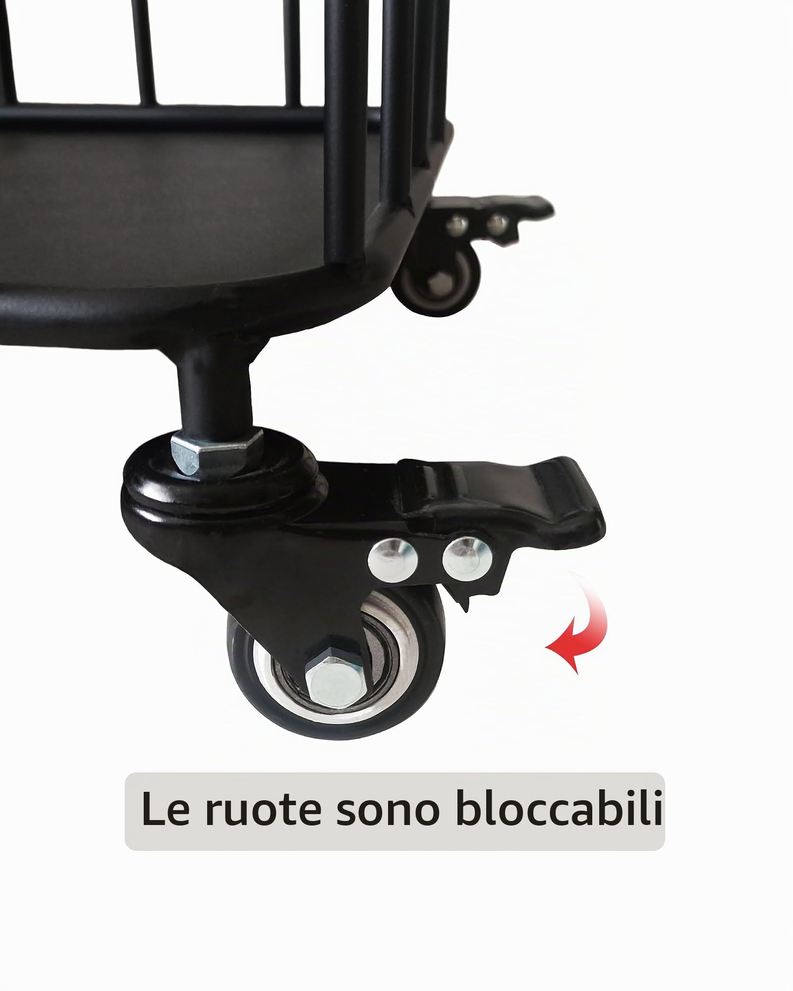 (confezione da 2) Cesto Portabiancheria con Ruote, Cesto Biancheria Sporca,cesto per biancheria in metallo per Lavanderia e Casa,Nero
