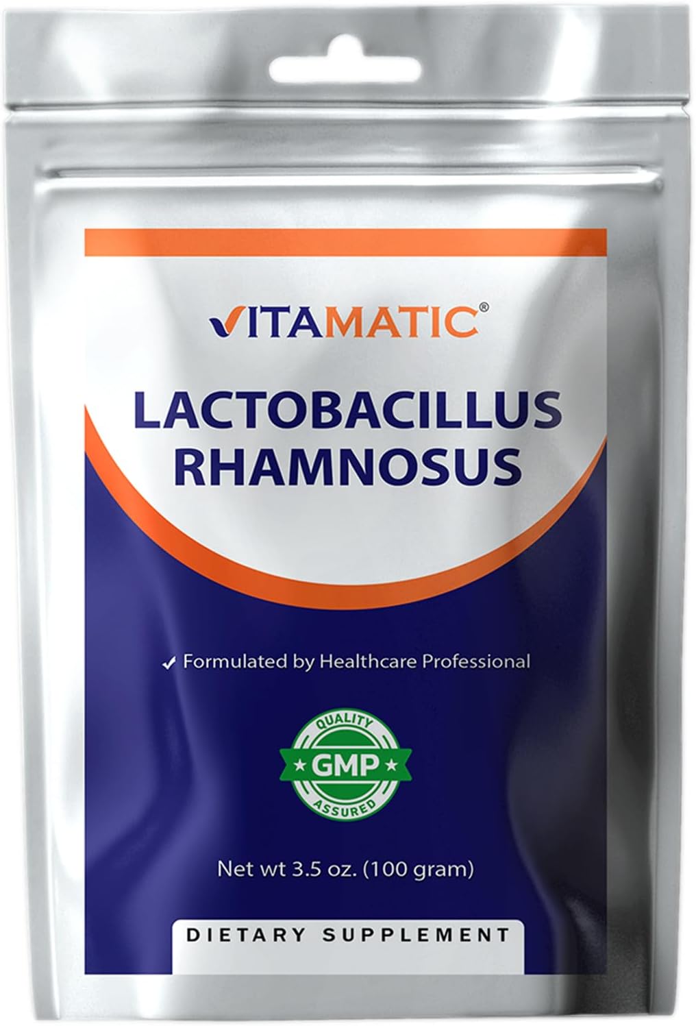 Vitamatic Lactobacillus Rhamnosus Probiotic Powder – Digestive Health Support – 100 Gram (3.5 OZ) – 100 Servings