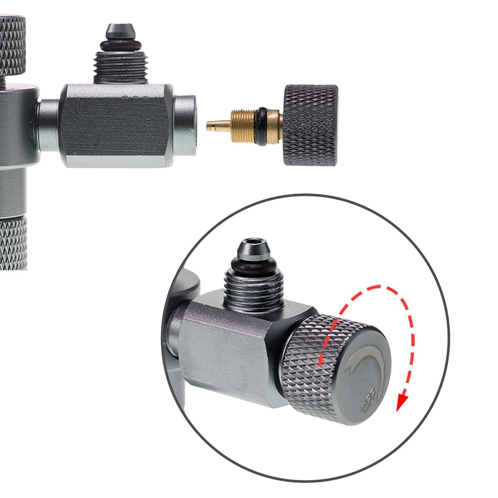 Válvula Reguladora Divisora ​​de CO2 para Acuario, Multidireccional, con Doble Salida de Aleación de Aluminio para Un Control Preciso del CO2, Apta Pa