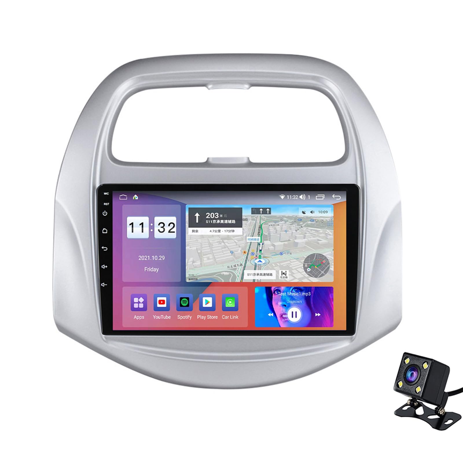 Autoradio Android 12 pour Chevrolet Spark 2018-2020 avec Carplay