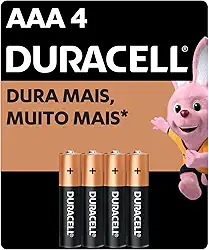 Duracell Pilha Alcalina AAA Palito Com 4 Unidades