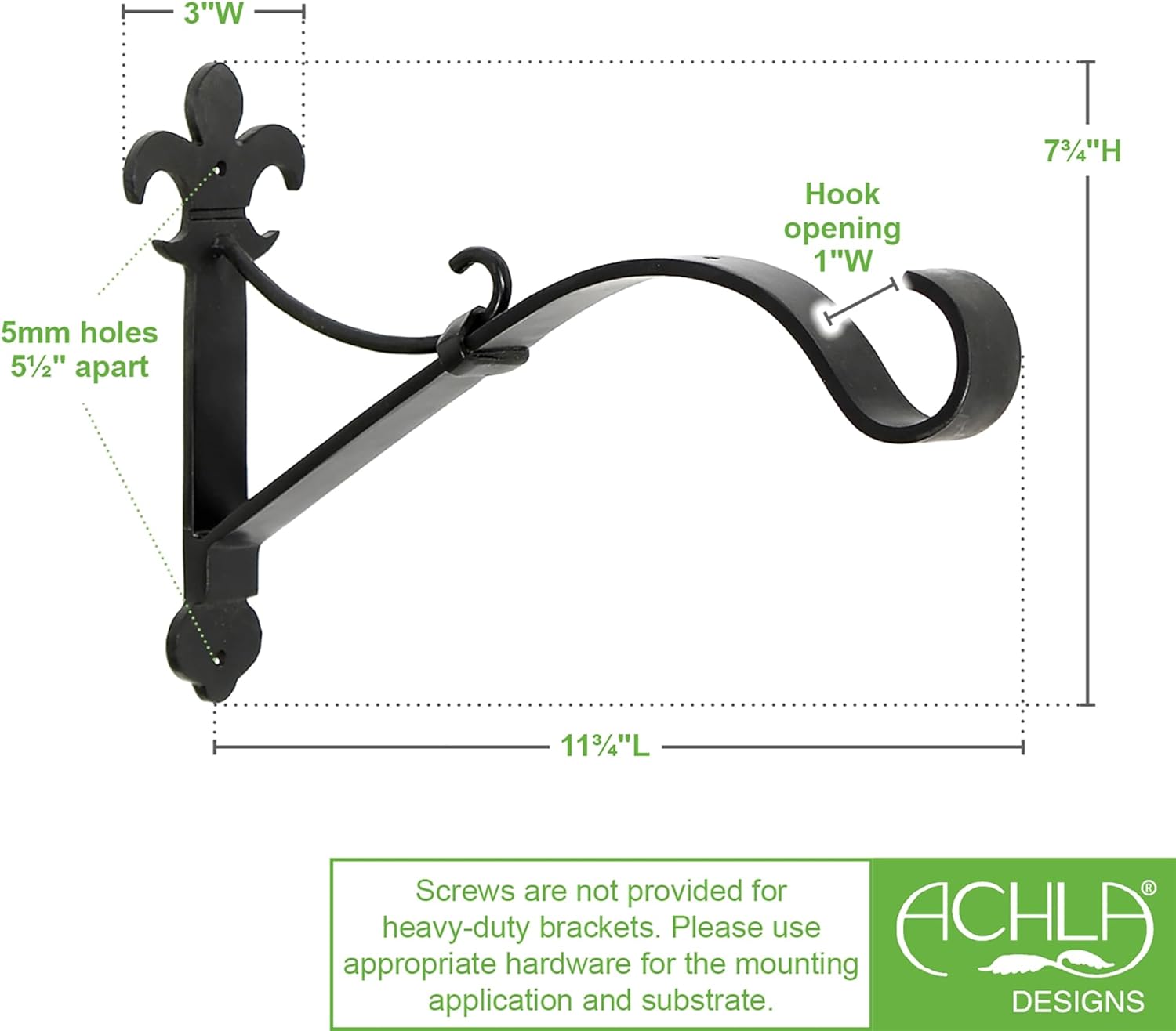 12" Fleur-de-Lis Bracket