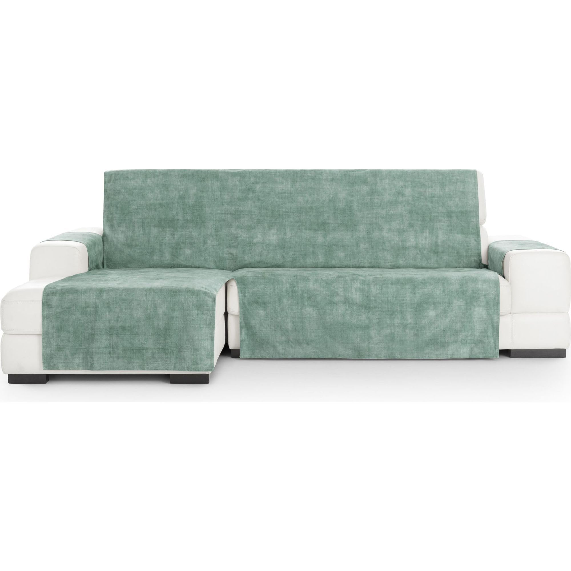 ECOMMERC3 Universal and Versatile Chaiselong Normal Left Sofa Cover - Aquamarine Colour Chaiselong Protector Easy to Install for Back, Seat and Arms