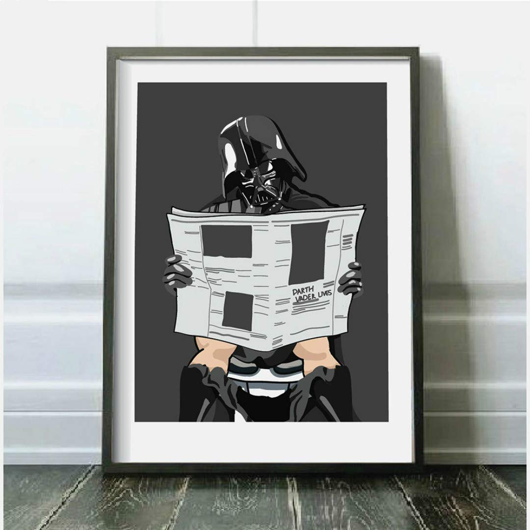 Decoración de inodoro Geek Baño Cartel Pintura sobre lienzo Dormitorio Arte de la pared Imágenes Decoración30x45cm