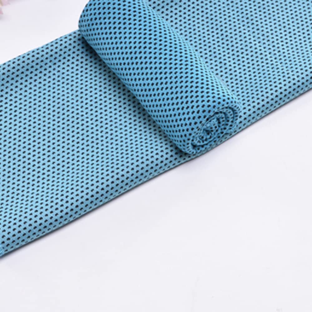 Cooling Towel for Instant Heat Relief, Cool Towel with Carry Bottle, Soft Breathable Chilly Towel Cool Towel for Sports Workout Fitness Gym Yoga Pilates Travel Camping 3PCS Light blue