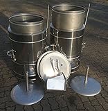  Land-Warenhaus 120 Liter Dämpfer/Kochkessel vollständig aus Edelstahl und inkl. Dampfverteiler