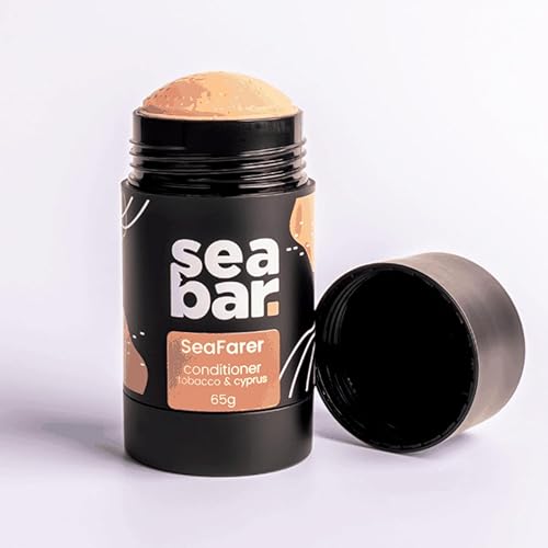 Barra acondicionadora - Champú para el cabello totalmente natural, vegano, sin sulfatos, ecológico y sin residuos, embalaje reutilizable, SeaFarer