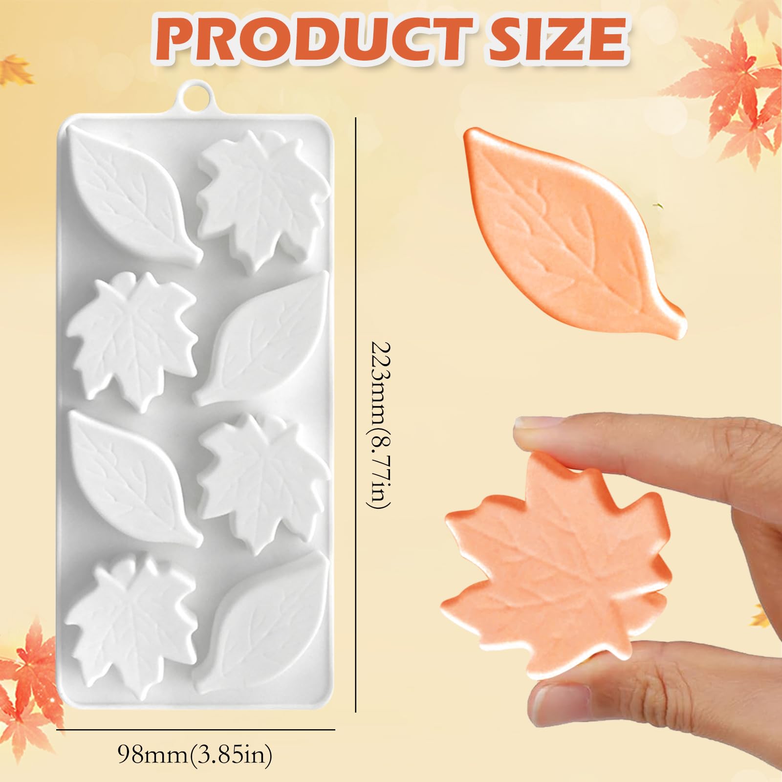 Lot De 2 Moules En Silicone En Forme De Feuille D'érable Pour