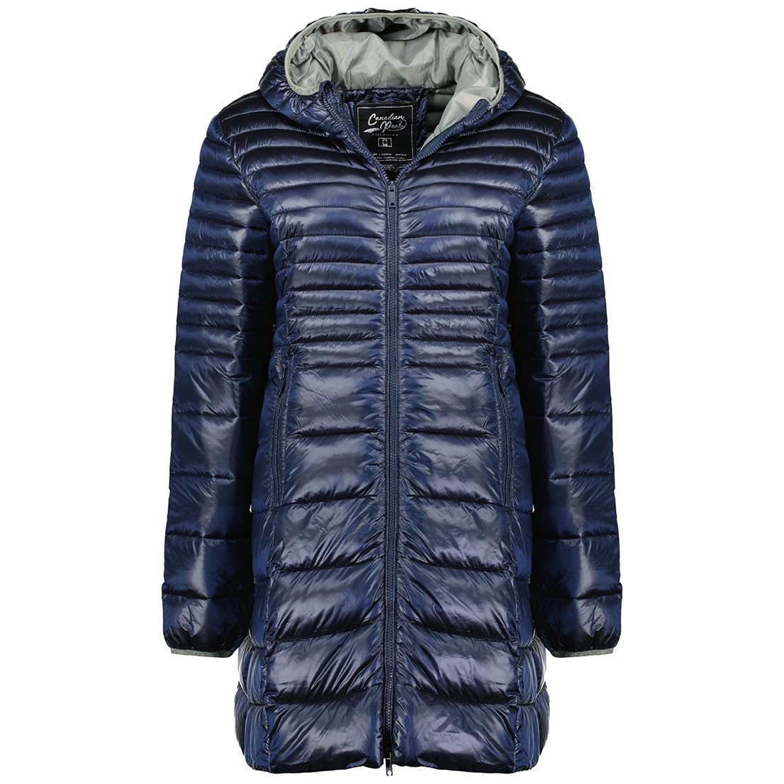 Canadian Peak Bodeak Lady - Chaqueta Mujer Cálida Esqui - Abrigo Para Mujeres Con Capucha Sintética - Parka Elegante A Prueba De Viento - Otono Invierno Primavera (Negro
