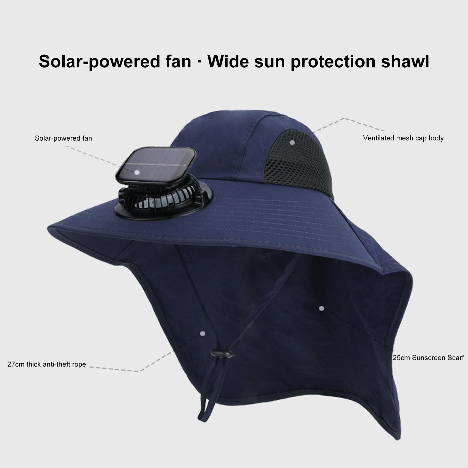 Chapeau de soleil portable pliable et respirant pour le jardinage et la plage