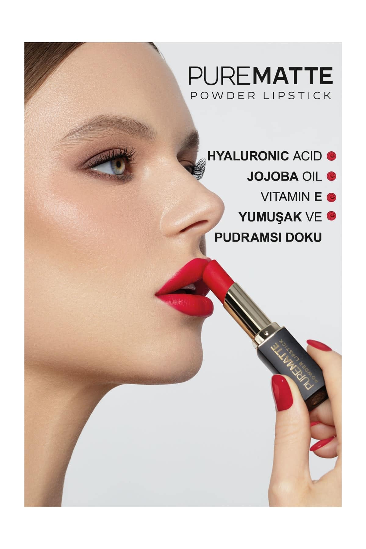 Golden Rose Pure Matte Powder Lipstick No: 111 - Nemlendirici Pudramsı Mat Ruj
