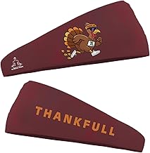 Turkey Trot Running Headbands - Thanksgiving Headband - Hoiliday Sweatbands for Men & Women