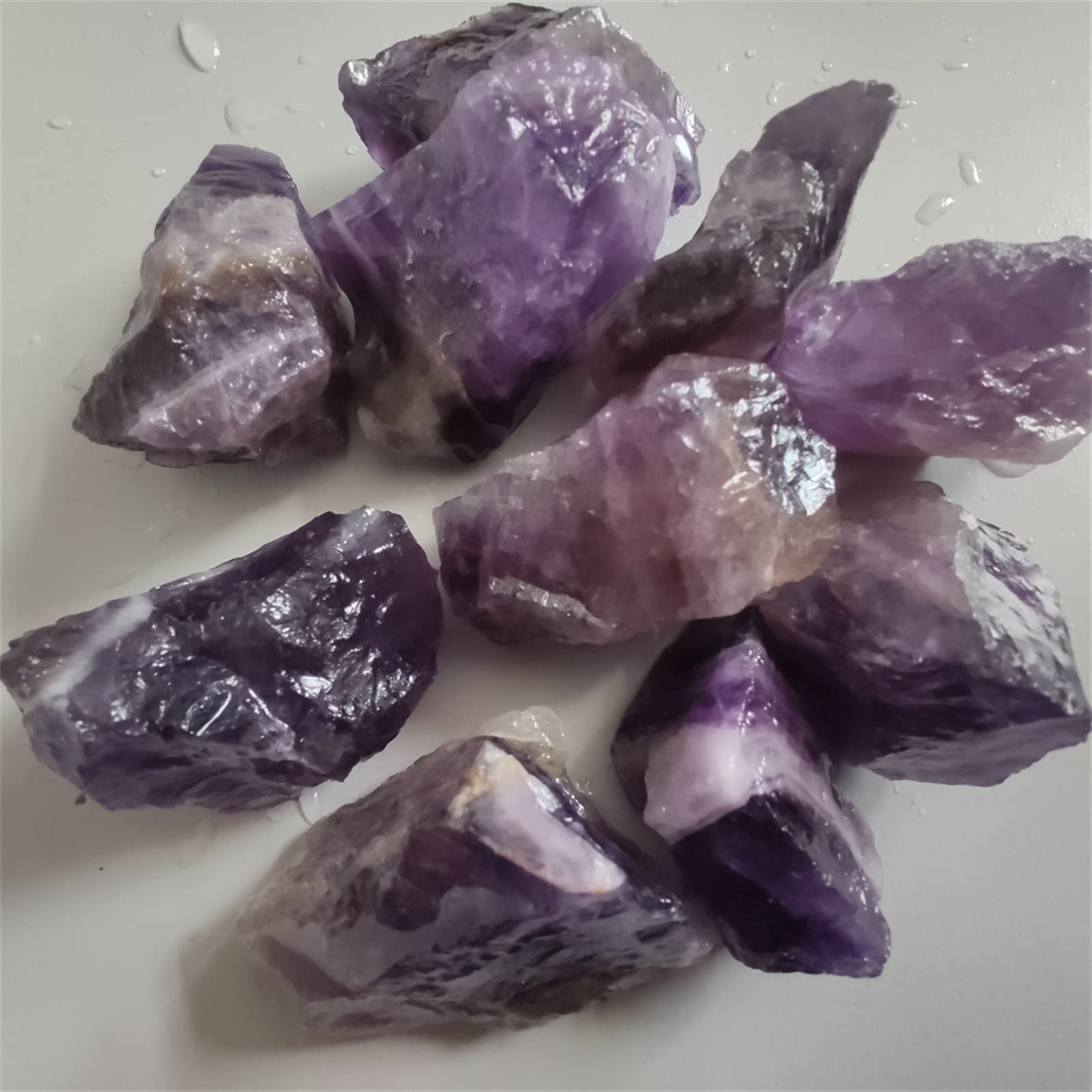 100g Naturale Ametista Scuro Cristallo Pietra Roccia Acquario Decorazione della Stanza di casa PEIQIYIN Raccolta domiciliare(Size:2-3cm)