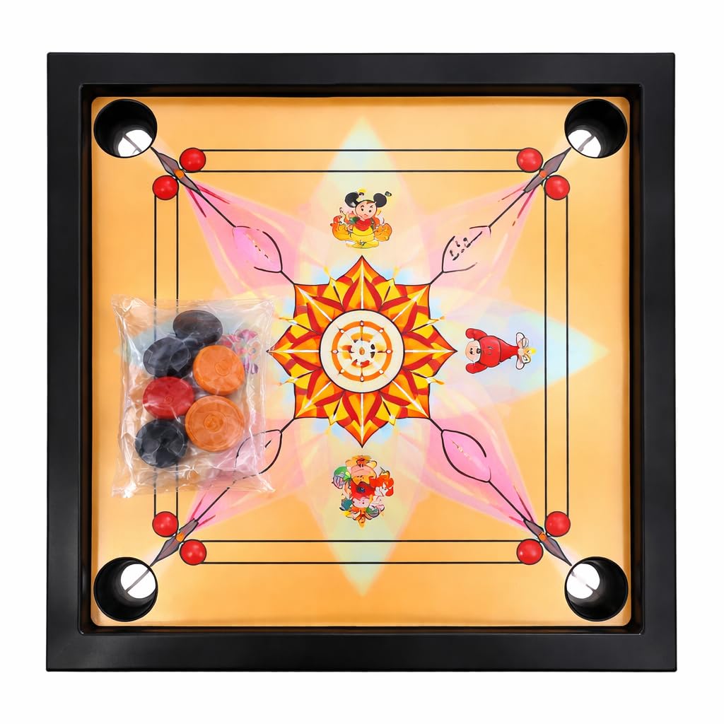 Kids Wooden Carrom Board, 30x30 cm, Pack of 1-image-25