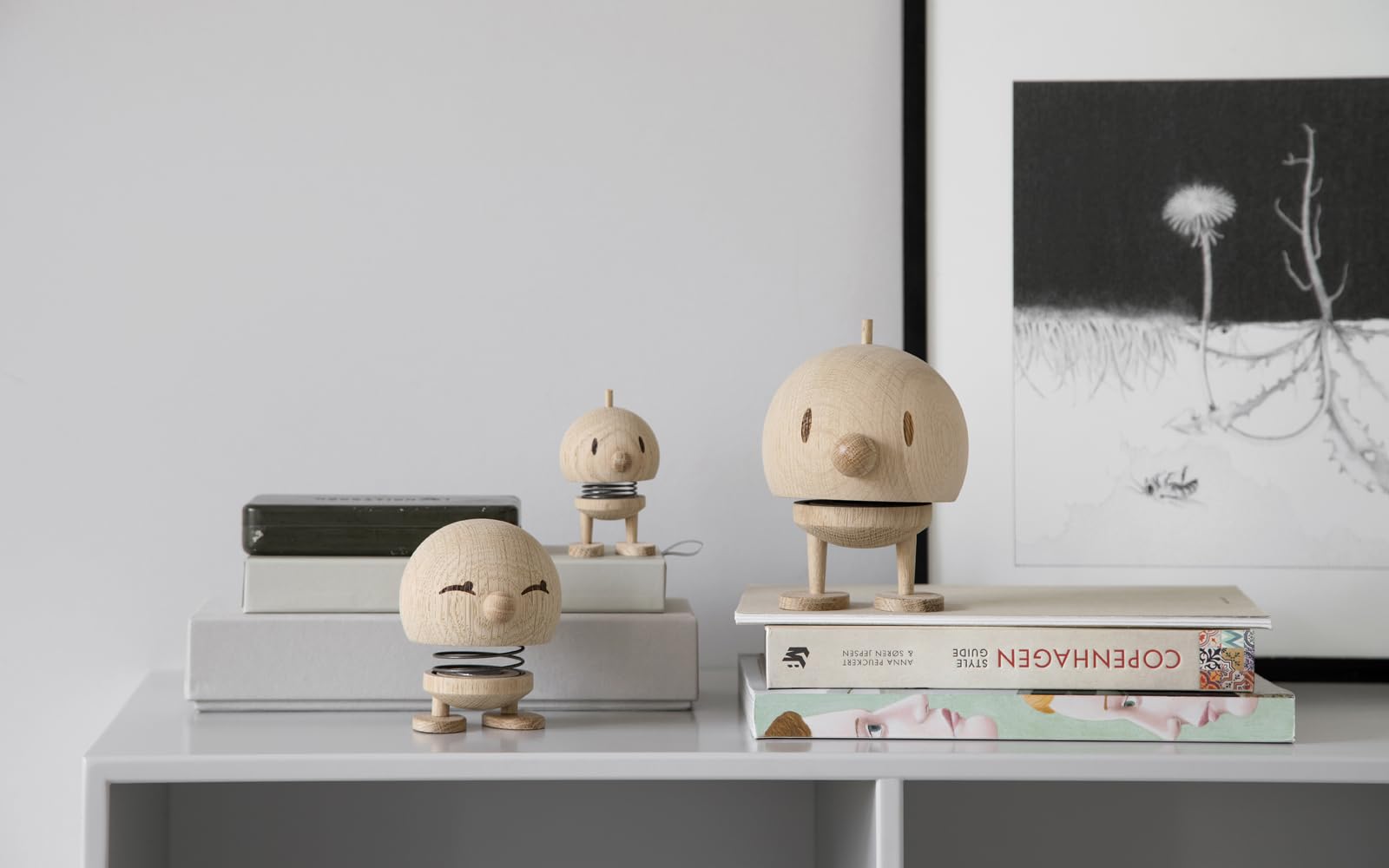 Hoptimist Bumble, Wooden Decor, Nodding Figure & Wooden Luck Charm, Scandinavian Decor, Living Room Decor, Office & Desk - Image 4