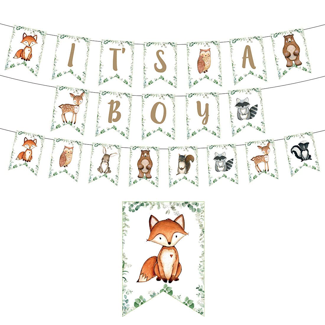 Buy HEETON Woodland Baby Shower Party Supplies Decorations Creatures