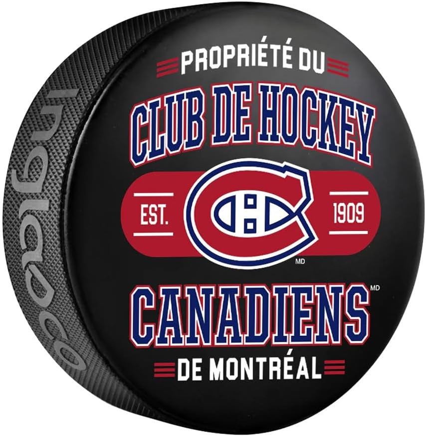 Montreal Canadiens Officially Licensed Property Of Design Hockey Puck