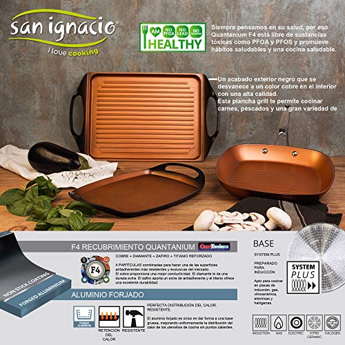 Placa grill San Ignacio Origen asador de aluminio fundido con punto de inducción 45x27cm 4