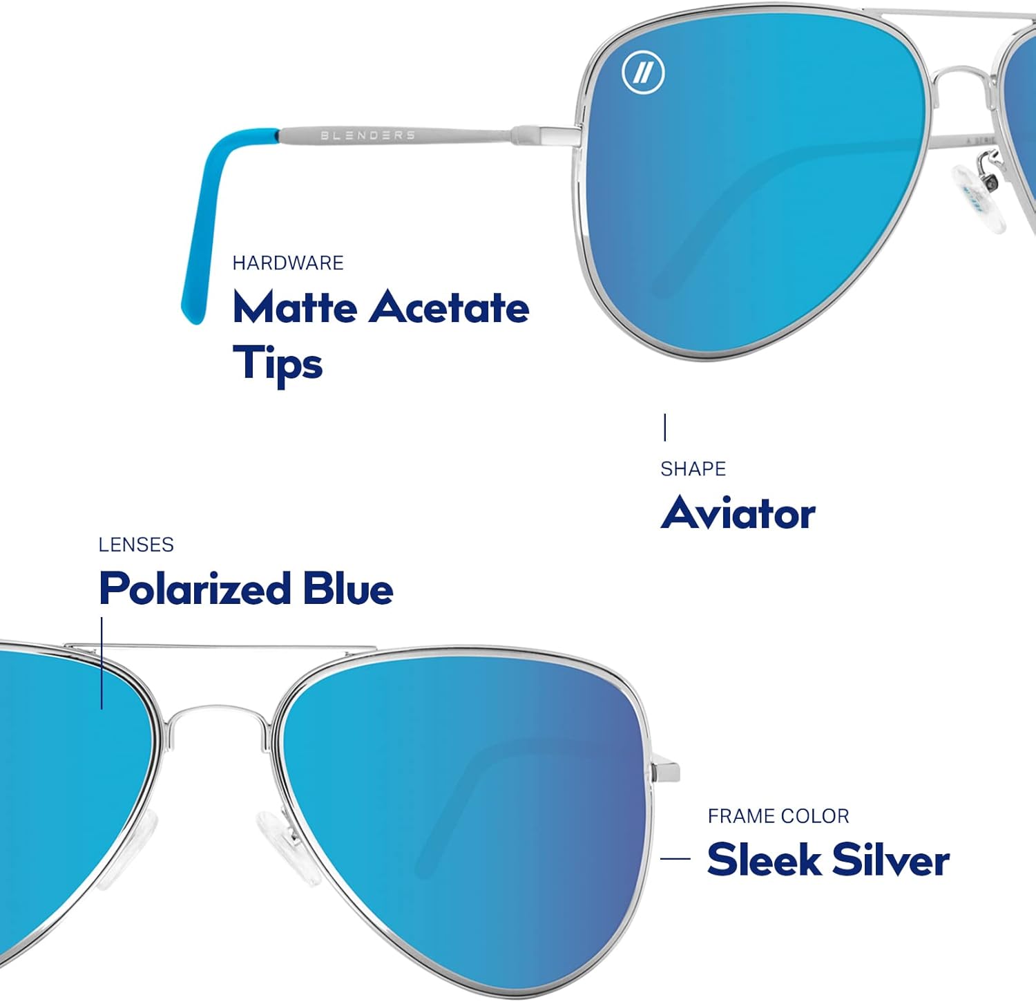 Blenders Eyewear A Series – Aviator Style Polarized Sunglasses – 100% UV Protection – For Men & Women - Image 5