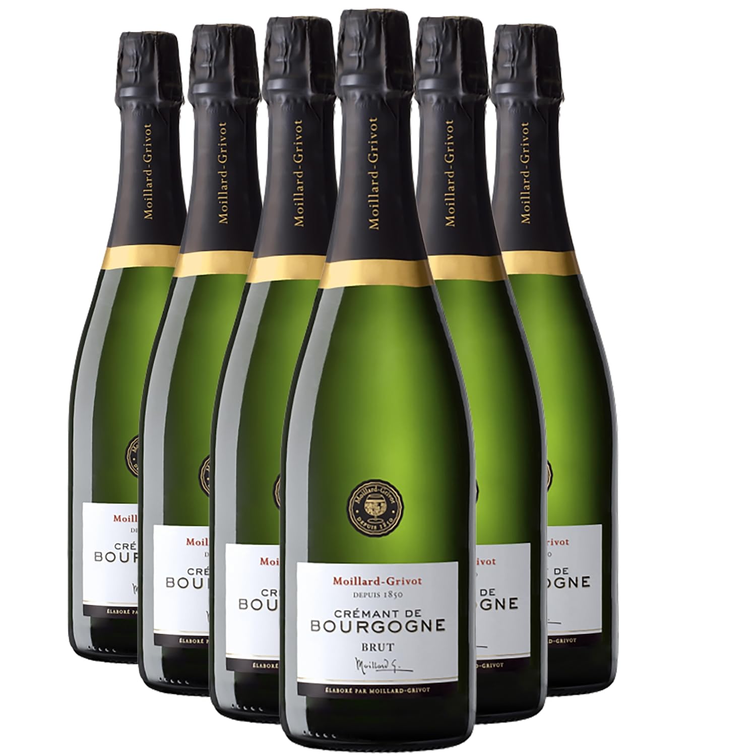 Crémant de Bourgogne Brut blanco 2024 - Maison Moillard - DOP - Borgoña - Francia - Variedades de uva Chardonnay,Pinot Noir,Gamay - 6x75cl