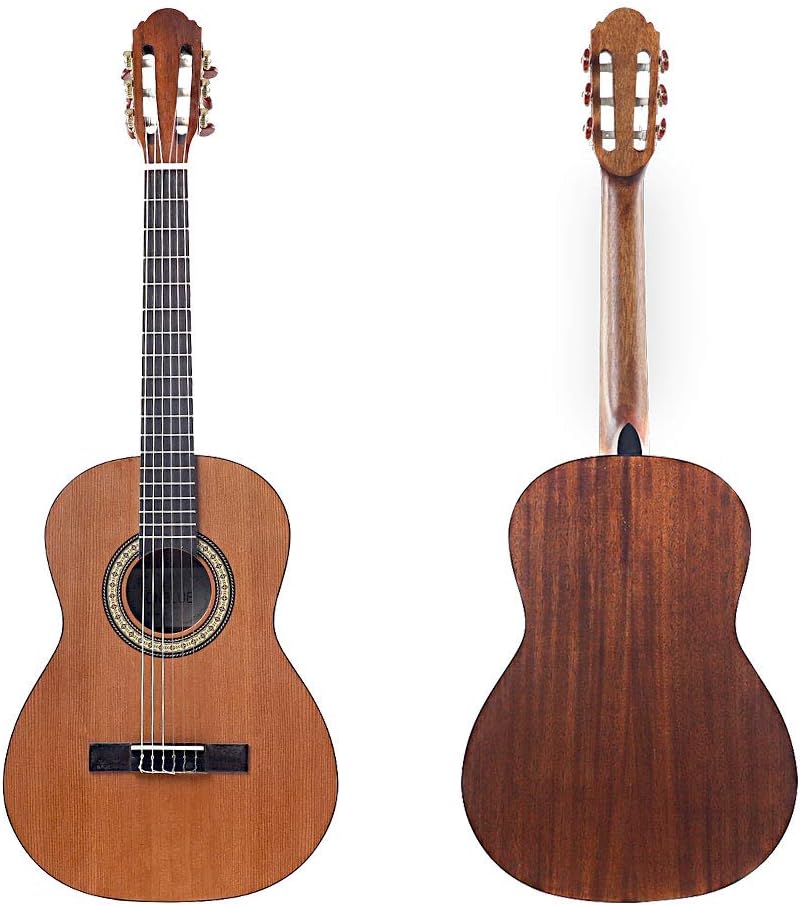 Kid Beginner Guitar Classical Guitar Acoustic Guitar 1/2 Half Size 30 inch Nylon Strings … (34 inch, brown)