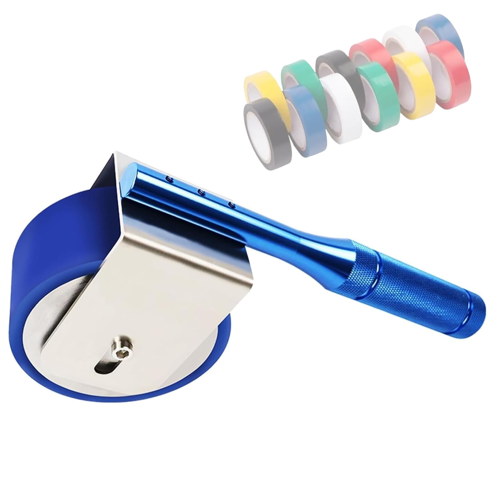 Strumento di prova adesivo standard,Tester manuale di adesione del nastro del rullo,Spessore della gomma 6mm,Larghezza 45mm,Rullo rivestito in gomma/design di riduzione della trascinamento/viti