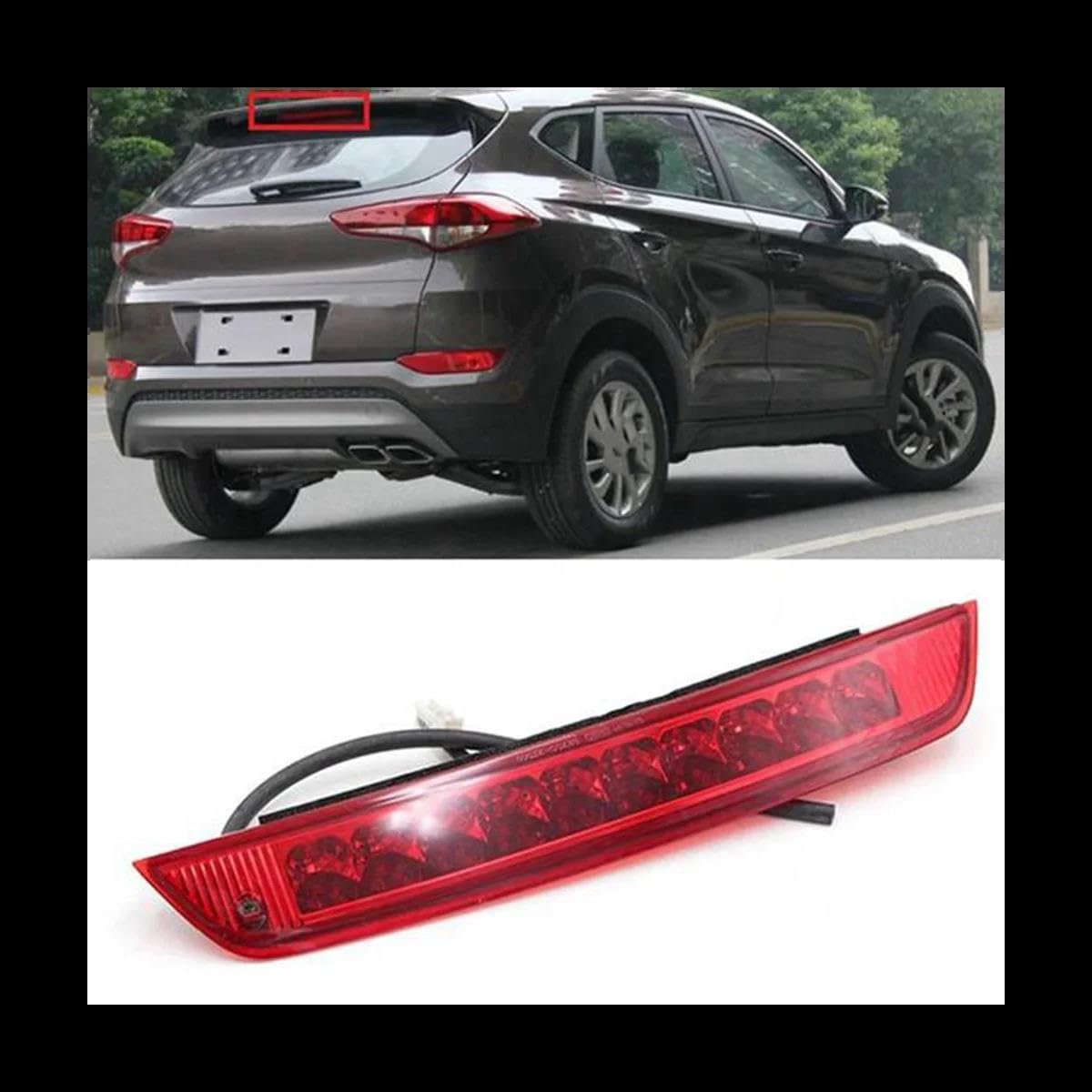 Luci Terzo Stop Auto per Hyundai per Tucson 2015-2018 92700D3000 Terza Luce Stop Posteriore per Auto Lampada Stop A Montaggio Alto Luce Stop Aggiuntiva Posteriore Terza Luce di Freno