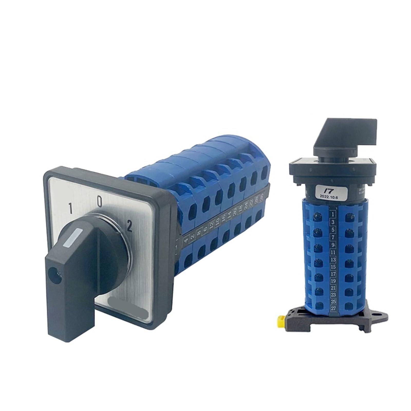 JGNAYRKJQI LW26-20/7 Rotary Cam Switch LW28 YMW26 20A 690V Silver Contact Changeover Rail Mount Seven Poles Power Control(45664)