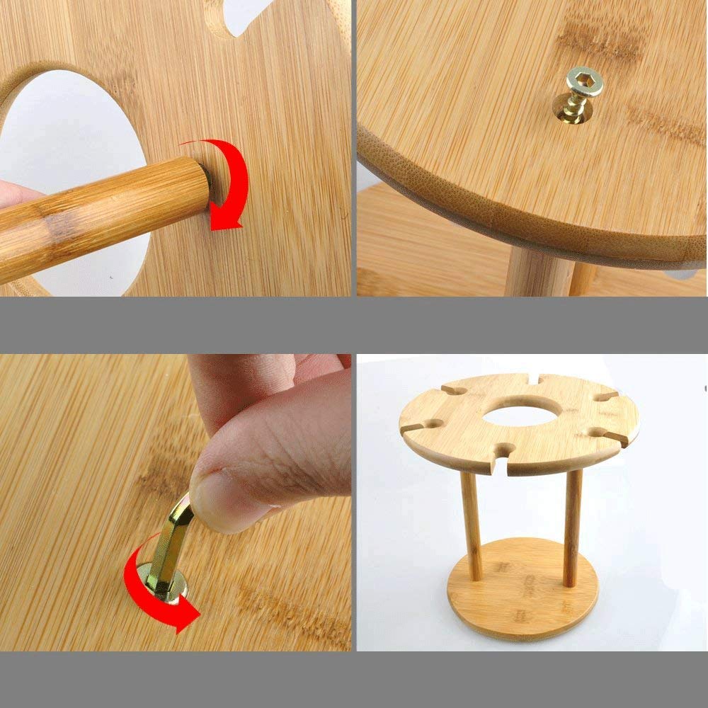 Estantes para Vino Soporte para Copa de Vino Marco de Botella de Vino de bambú Soporte para Copa Boca Abajo Soporte de exhibición para Copa Soporte para Botella de Vino Estante para Vino