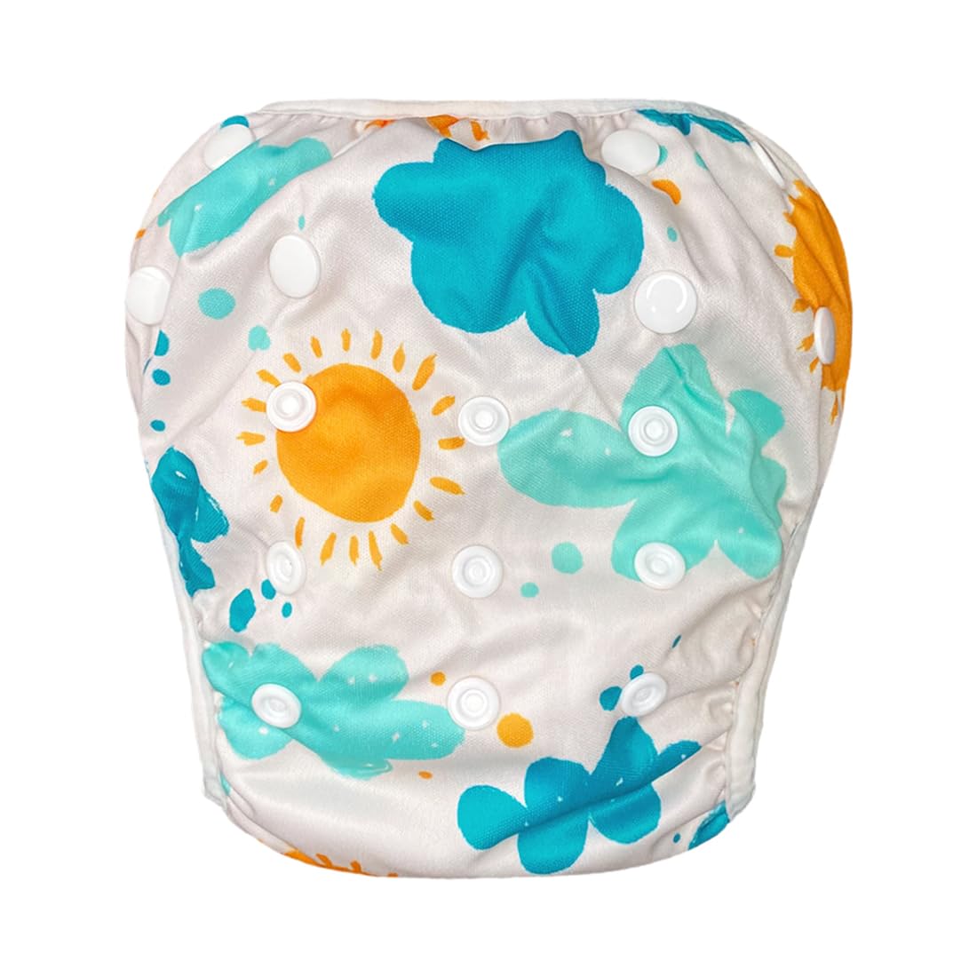 1 Pezzo Pannolino da Bagno Nuovo, Riutilizzabile, Adorabile, con Volant, per Bambine/Ragazze, Costume Contenitivo Neonata, Costumino, Pannolino Piscina Neonato (1-2 anni)