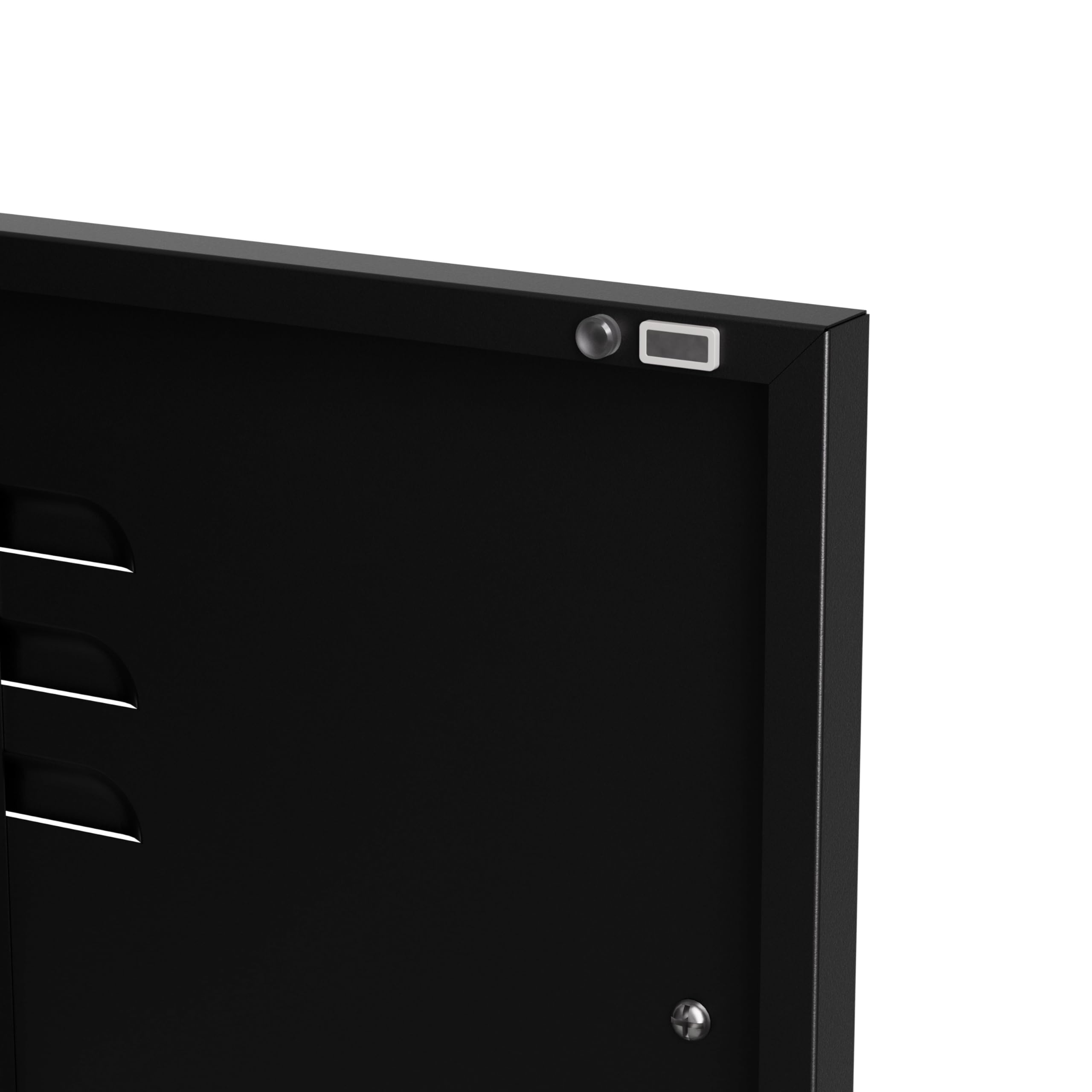Mobile TV in Metallo – Lowboard Industriale – 100x40x65 cm – Mobile Porta TV per Soggiorno (Nero)