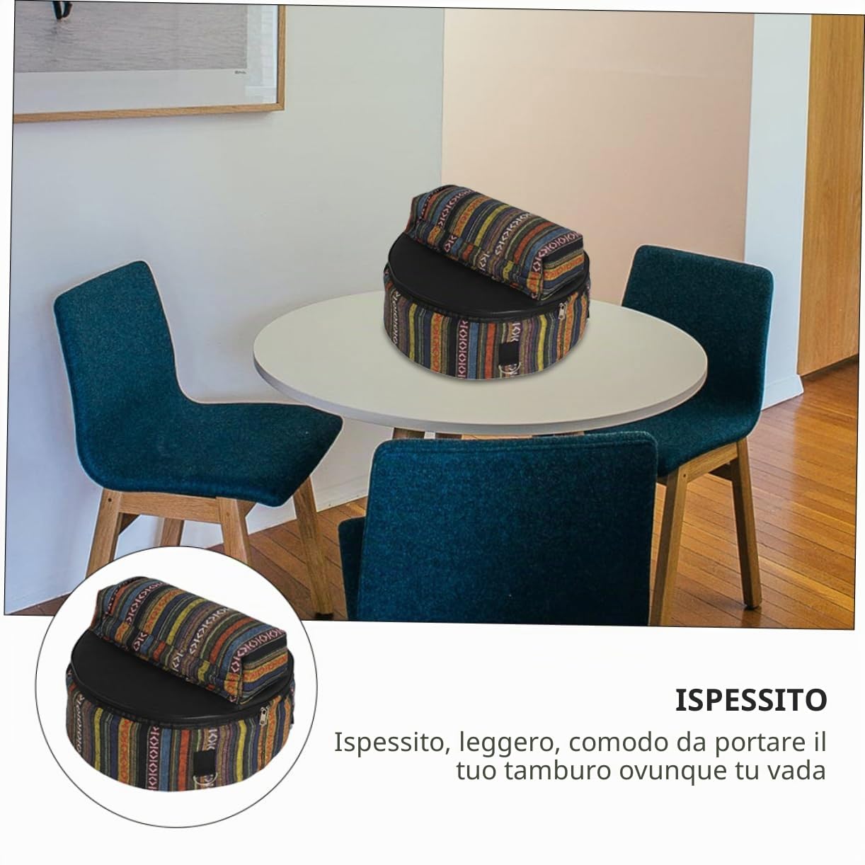 Mikinona Borsa per Tamburo Oxford, Leggera, Grande Capacità, Comoda da Trasportare, per Strumenti Musicali
