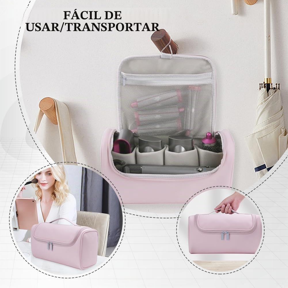Bolsa de viaje Ruioomeep para Dyson Airwrap Styler y Shark, bolsa de almacenamiento portátil para Dyson Supersonic y accesorios, bolsa de transporte para secadores de pelo con gancho para herramientas